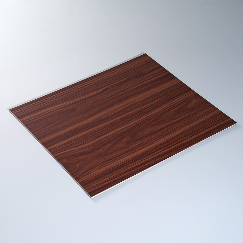 Panel compuesto de aluminio y grano de madera